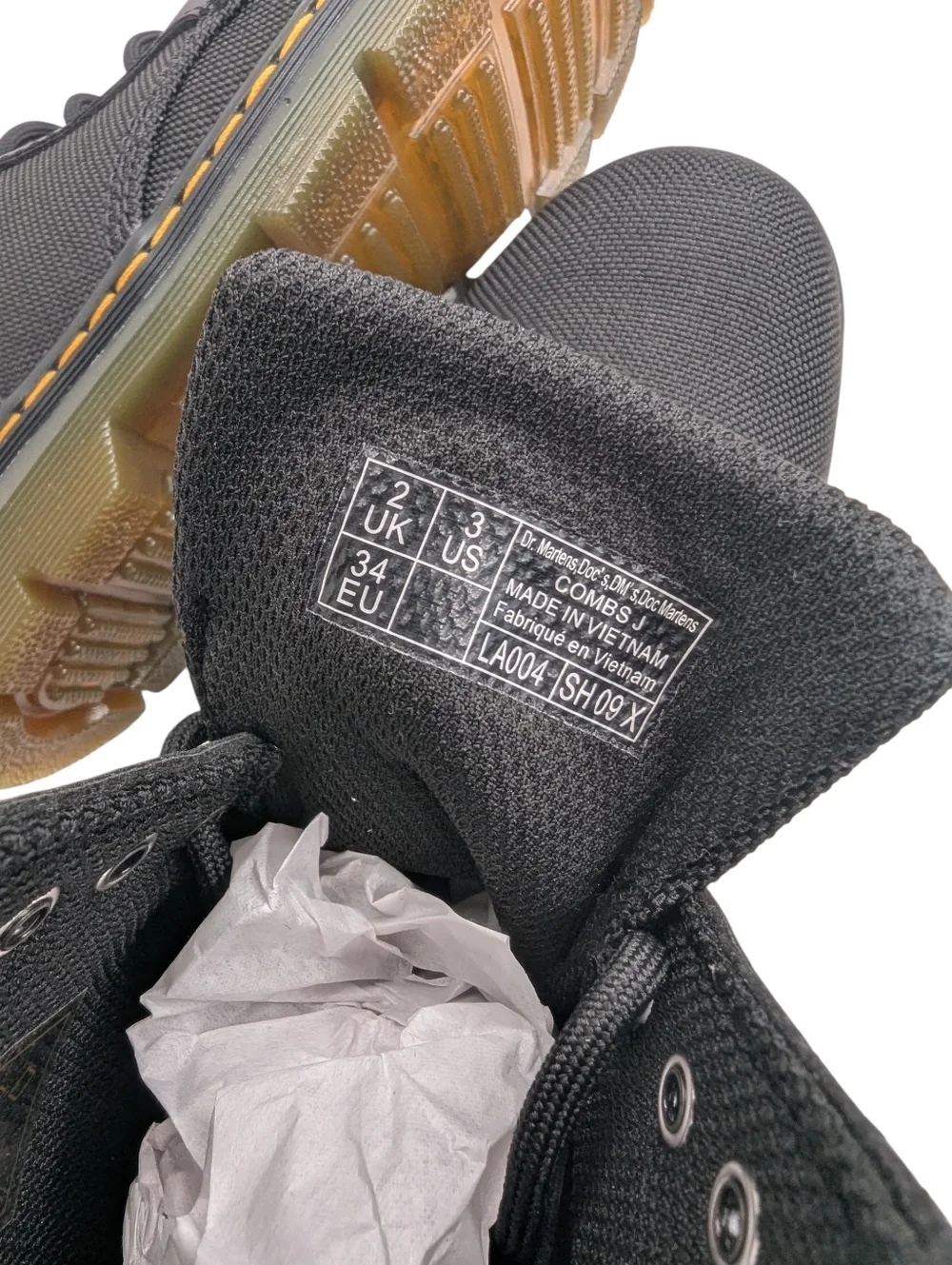 Dr. Martens Kids Combs J Black Extra Tough Poly Boots | Size 3